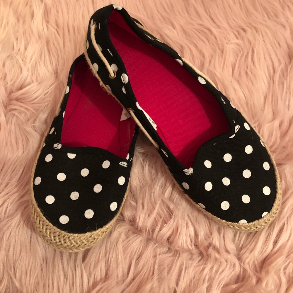 Polka Dot Espadrille Loafers